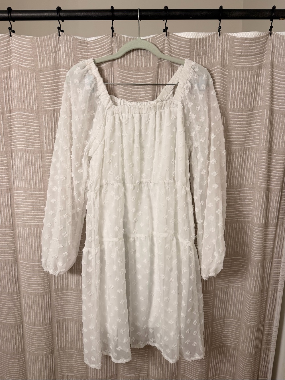 White Mini Dress Size Medium Like New